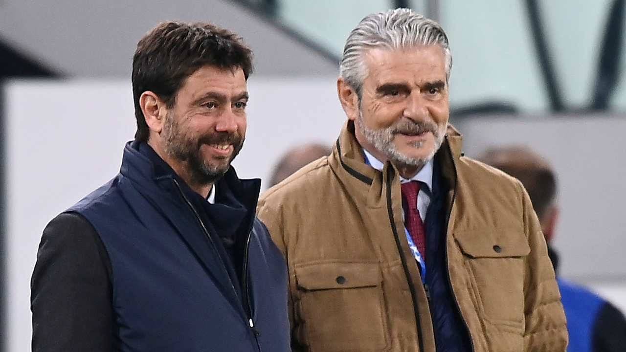 Agnelli e Arrivabene sorridono