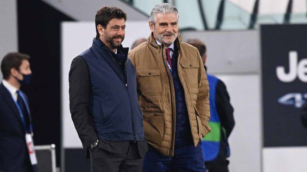 Agnelli e Arrivabene sorridono