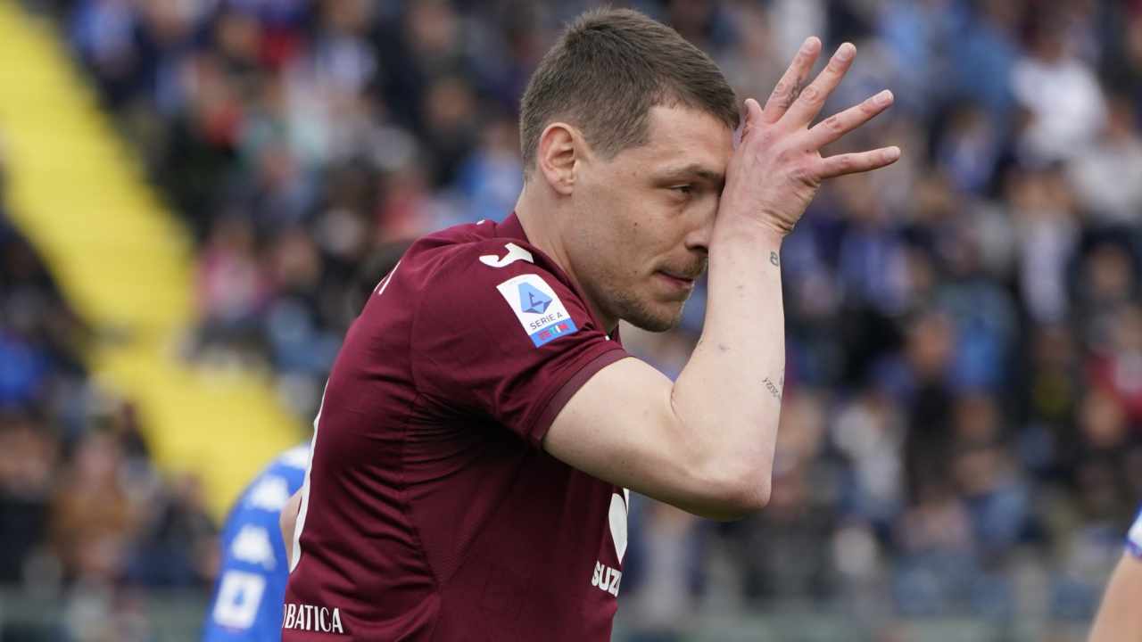 Belotti festeggia dopo un gol