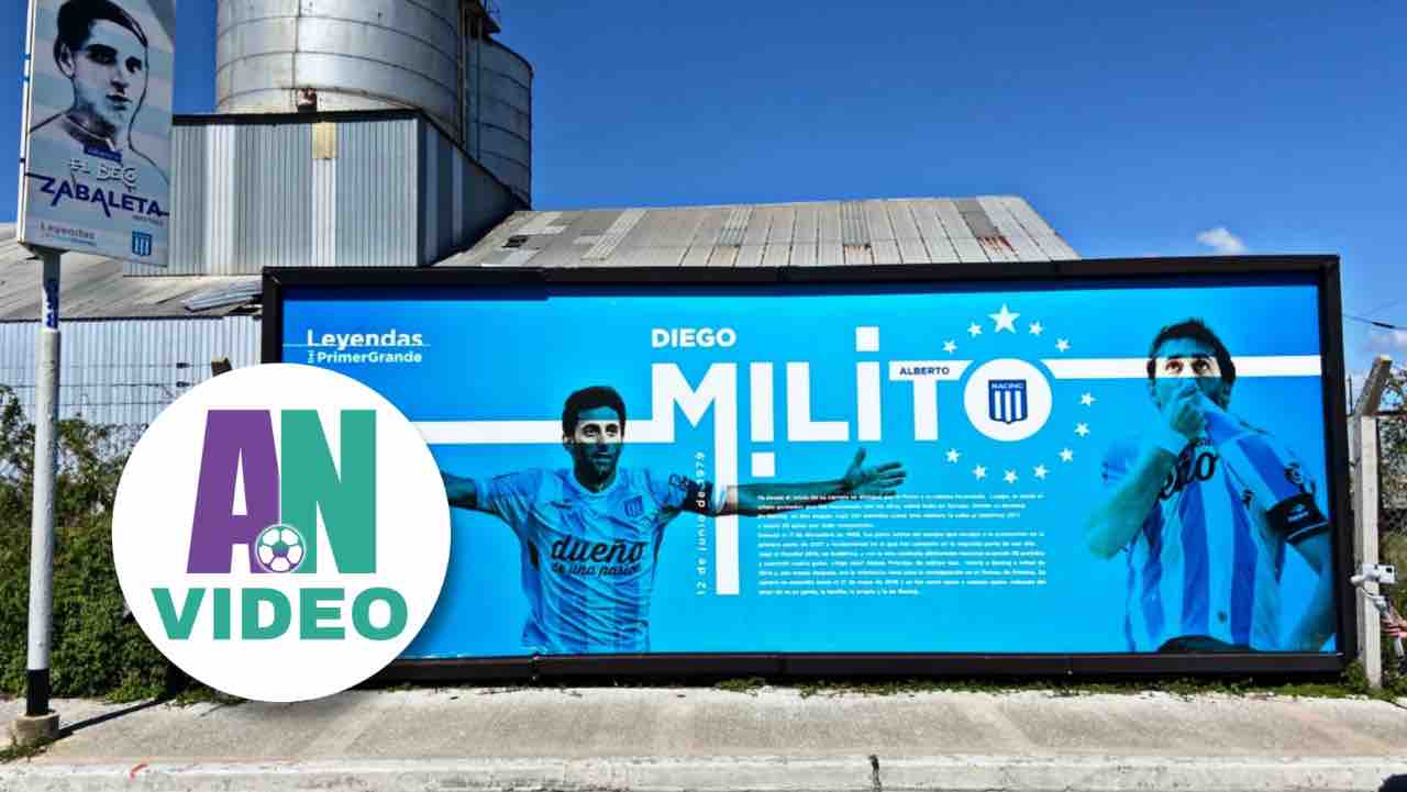 Insegna Milito ad Avellaneda