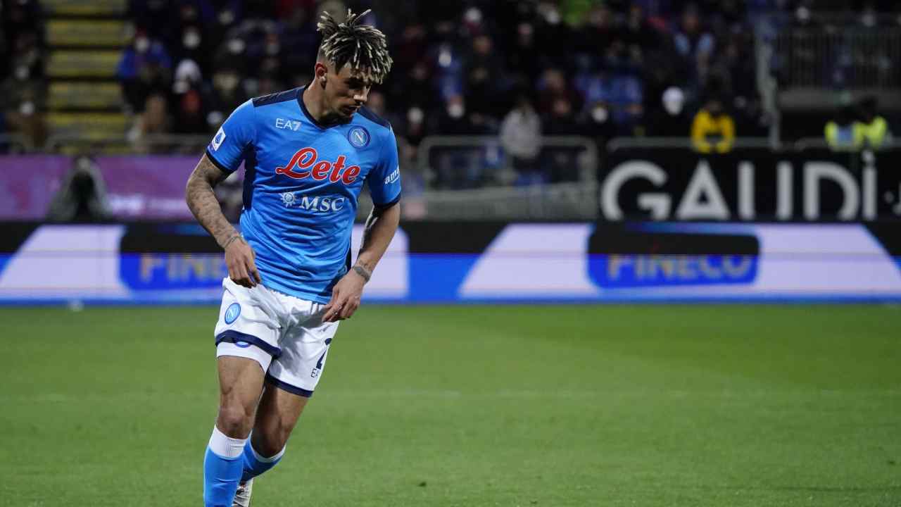 Malcuit con la maglia del Napoli