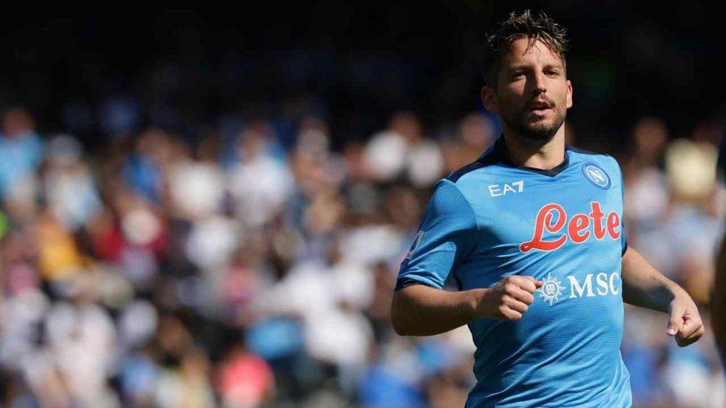 Dries Mertens con la maglia del Napoli