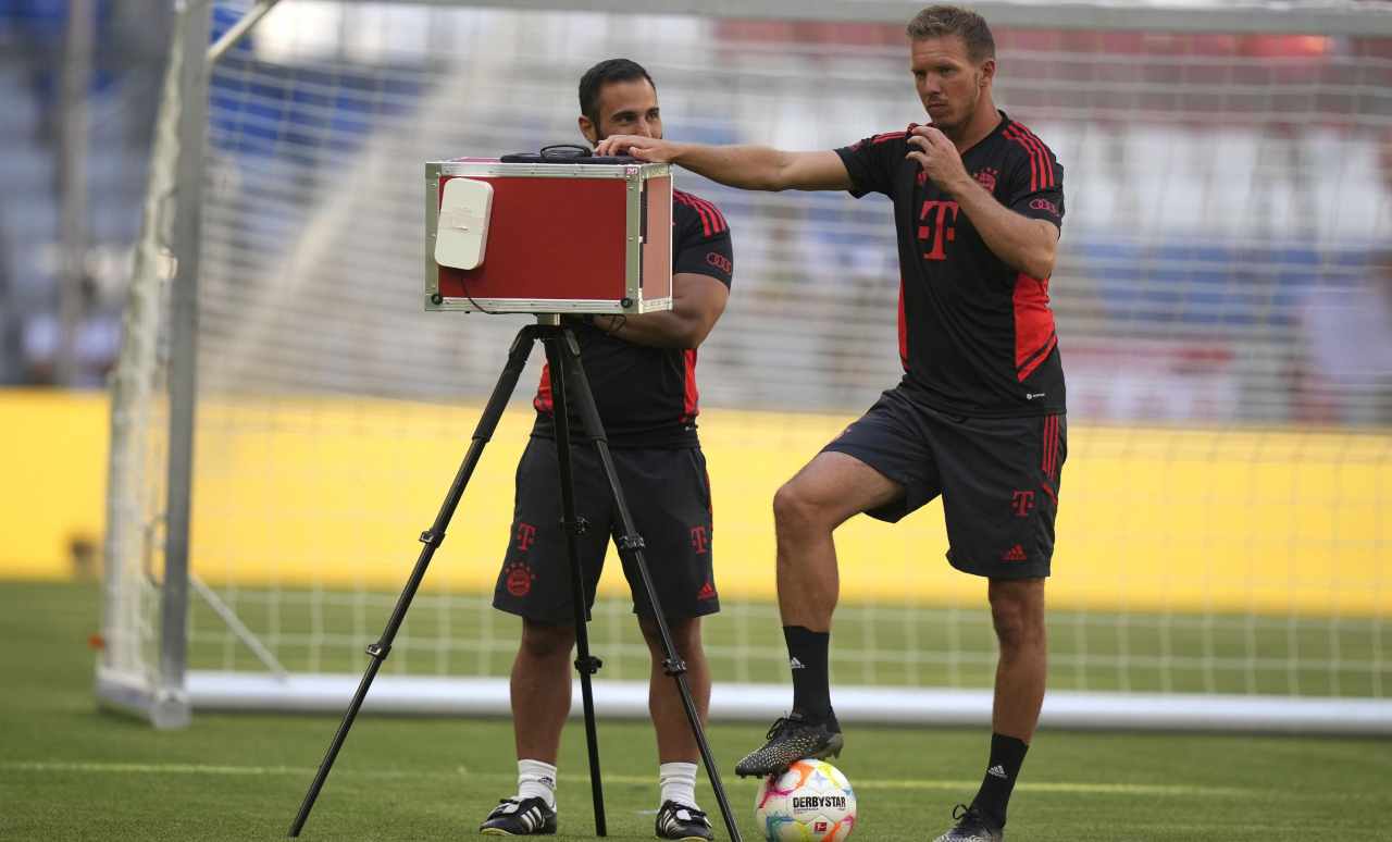 Nagelsmann durante l'allenamento 