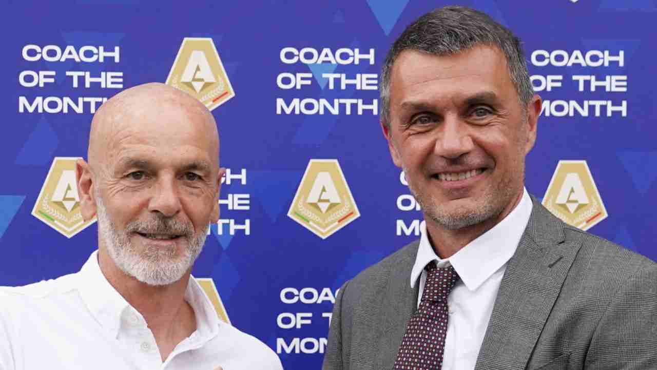 Pioli e Maldini sorridenti