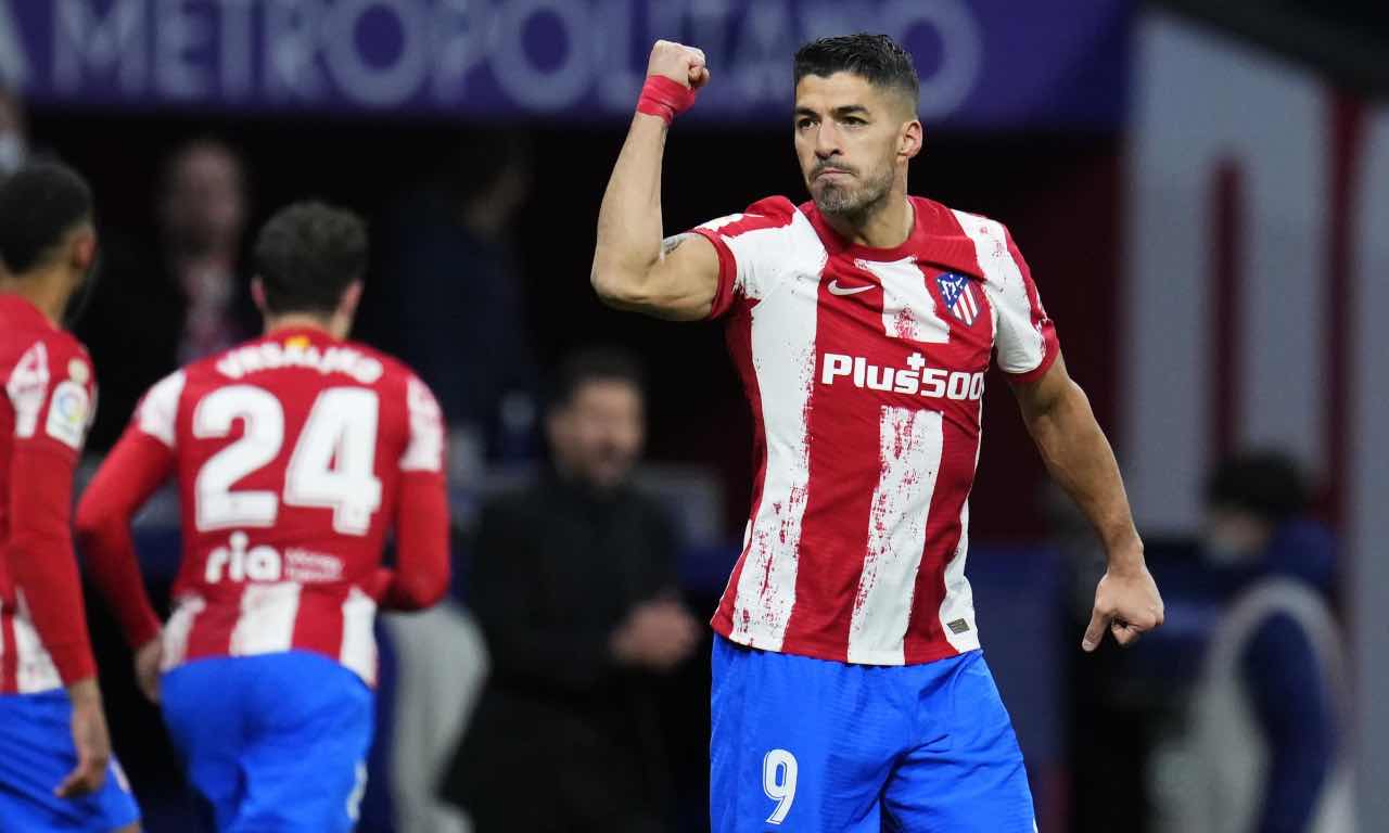 Suarez in campo con l'Atletico Madrid