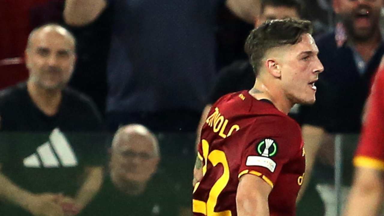 Zaniolo esulta Roma