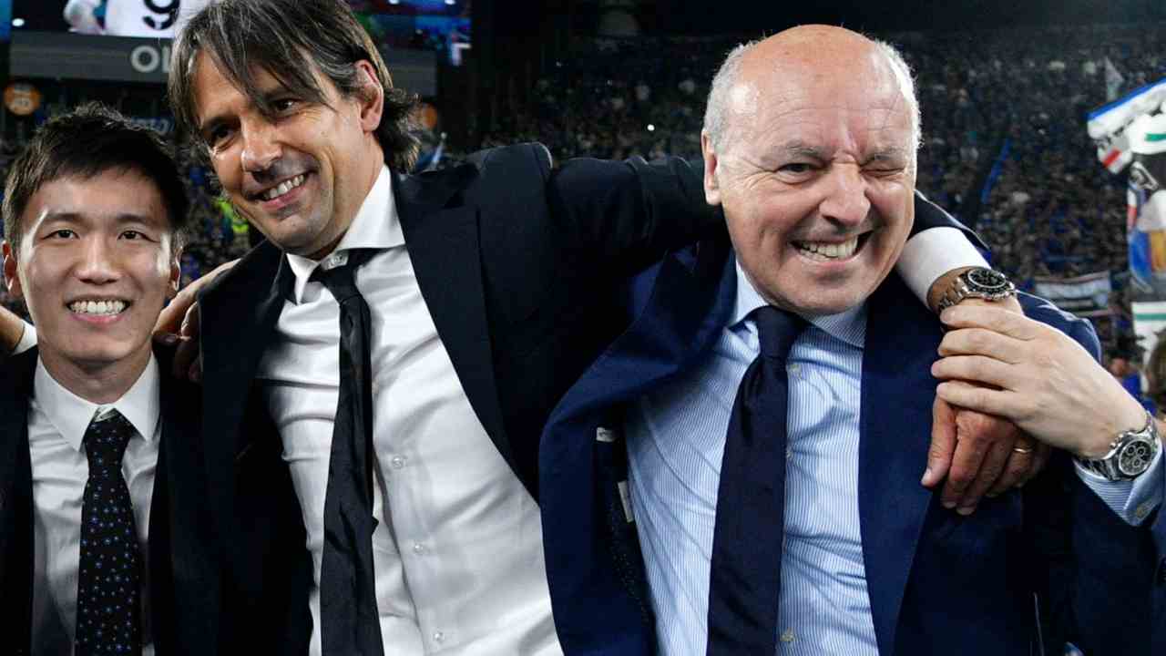 Zhang, Inzaghi e Marotta ridono felici Inter