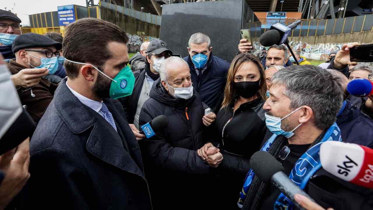 Aurelio ed Edo De Laurentiis allo Stadio Maradona