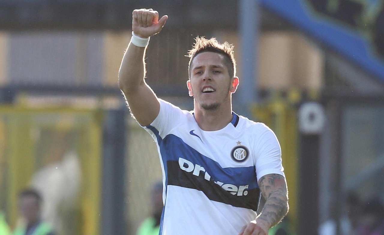 Jovetic con la maglia dell'Inter