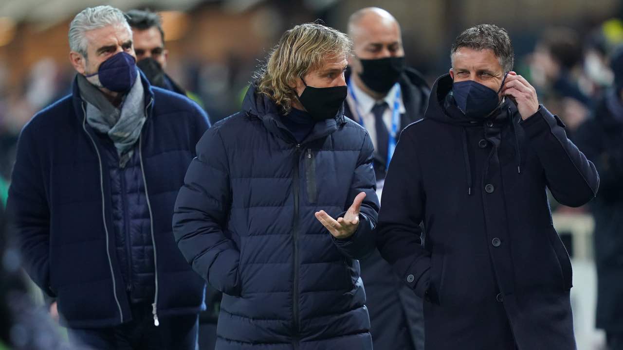 Nedved, Arrivabene e Cherubini a bordocampo