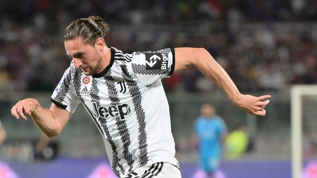 Rabiot in azione con la maglia della Juve