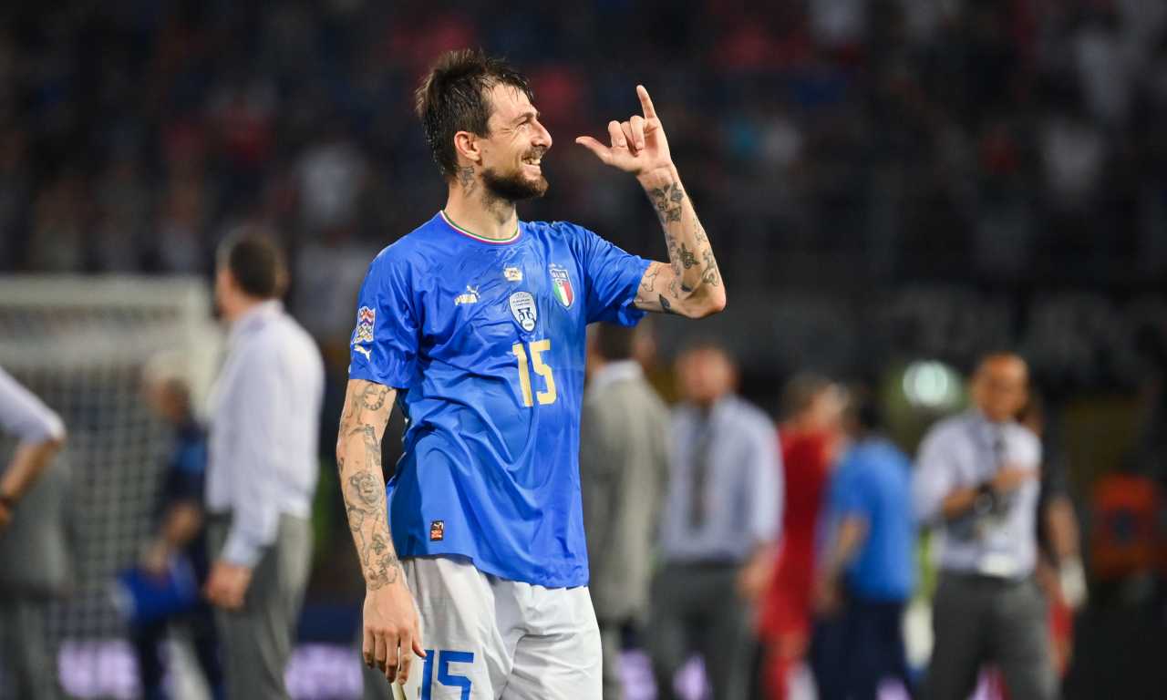 Acerbi con la maglia della Nazionale 