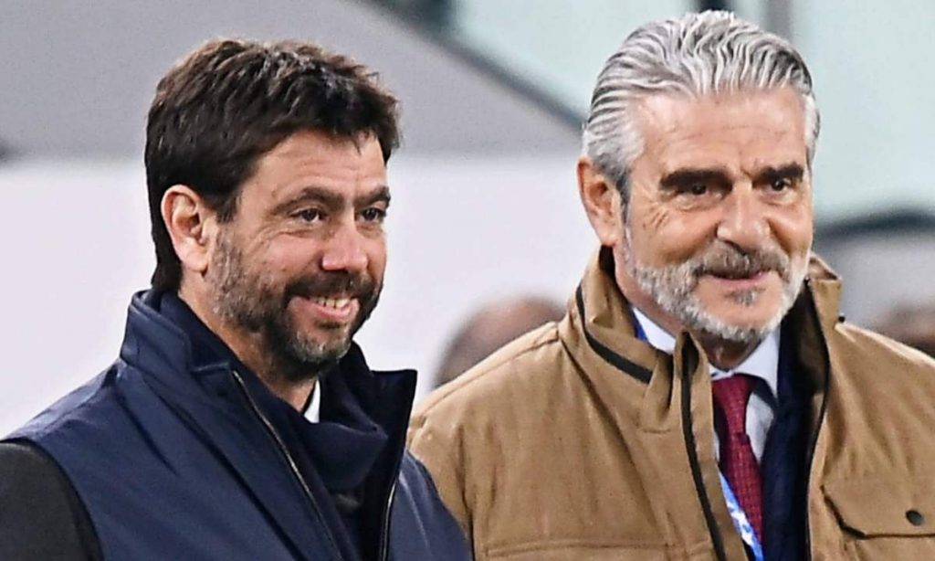 Arrivabene Agnelli sorridenti