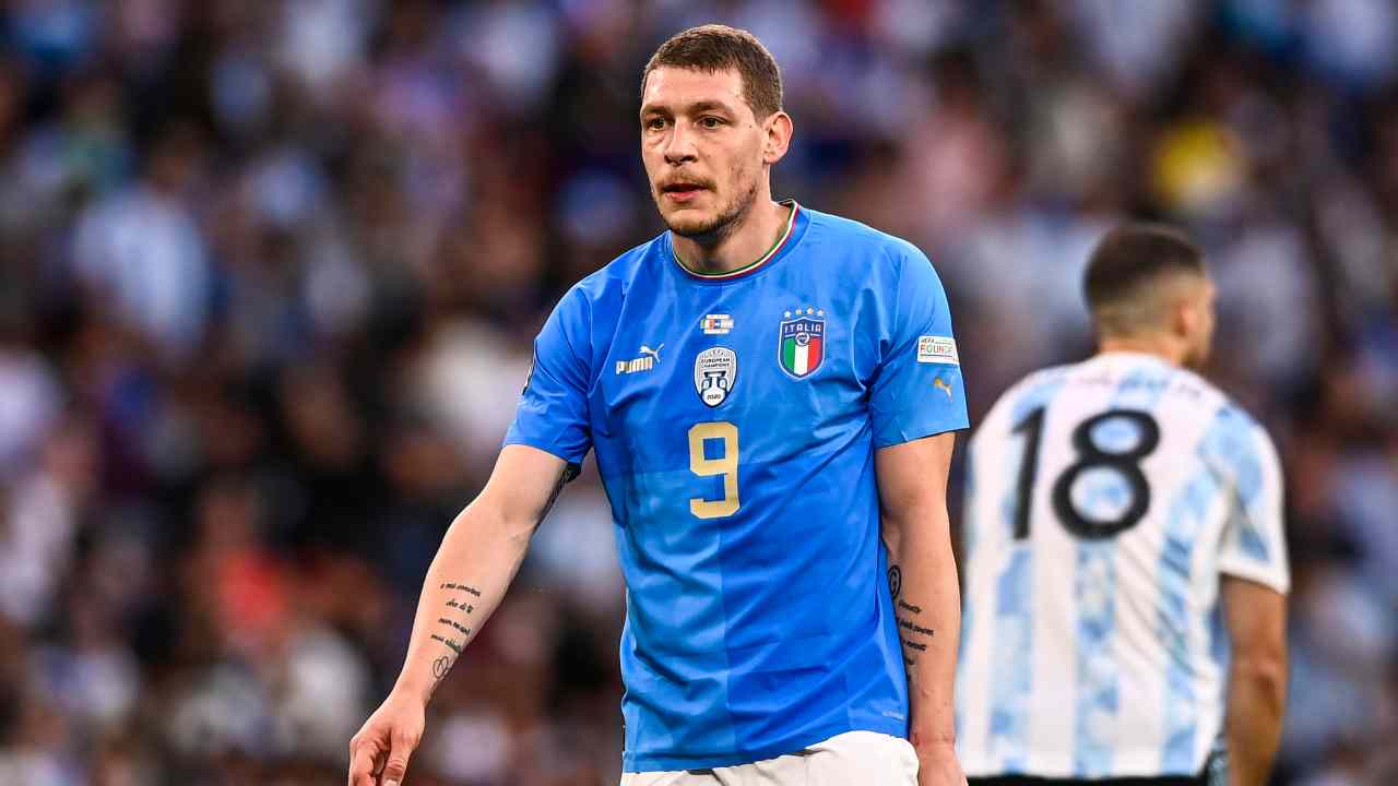 Belotti con la maglia dell'Italia