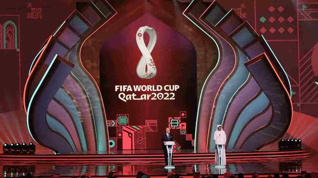 Il presidente della Fifa Infantino partecipa ad un evento per i Mondiali in Qatar