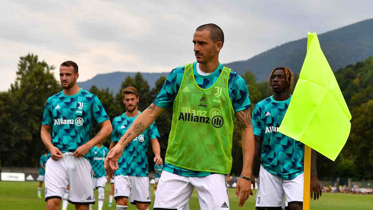 Bonucci con i compagni Juventus