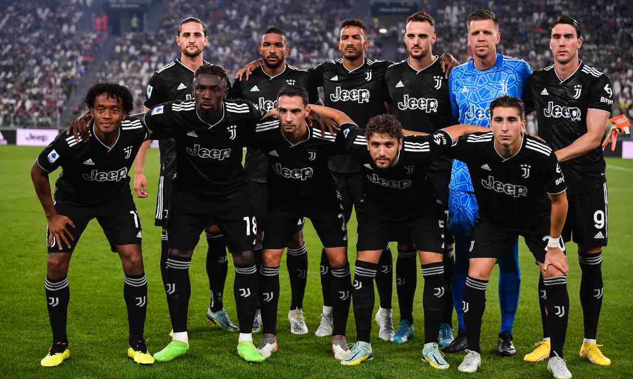 La Juventus schierata in campo