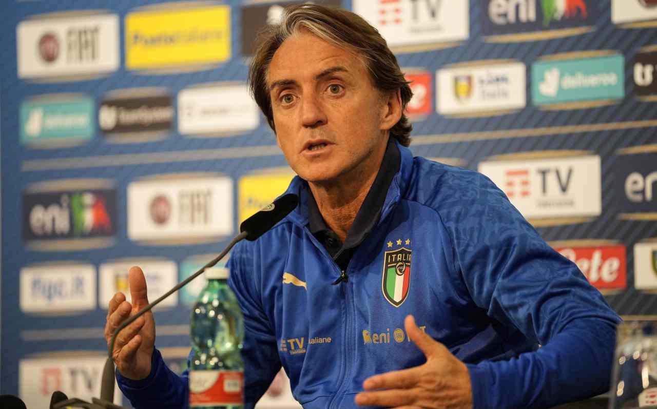 Mancini in conferenza stampa 