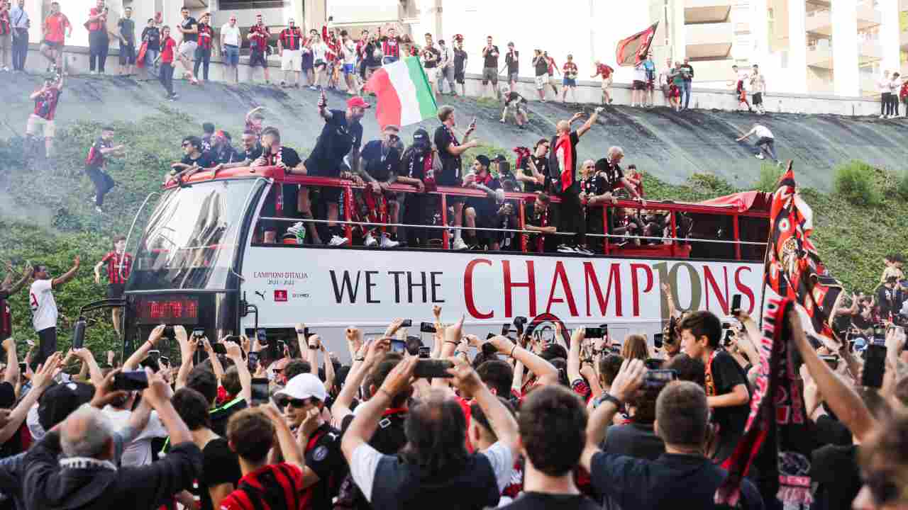 I tifosi del Milan in festa