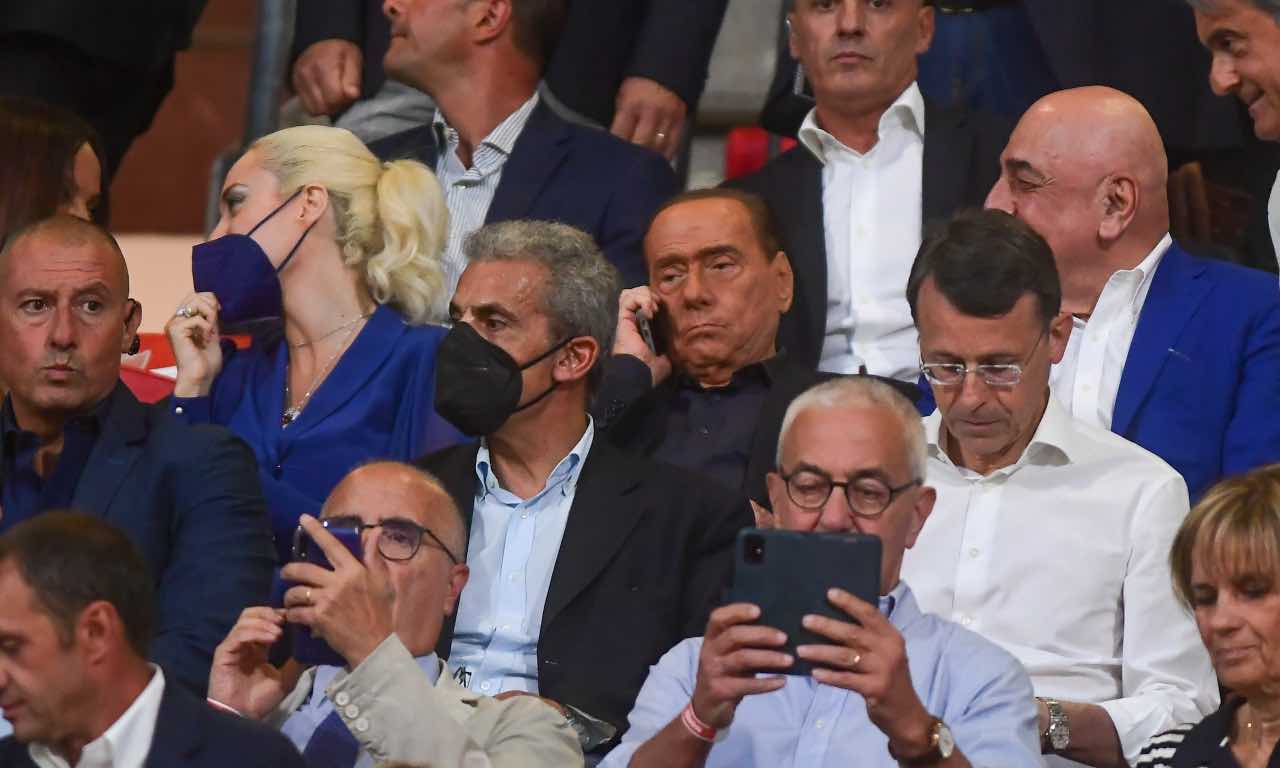 Galliani e Berlusconi sugli spalti