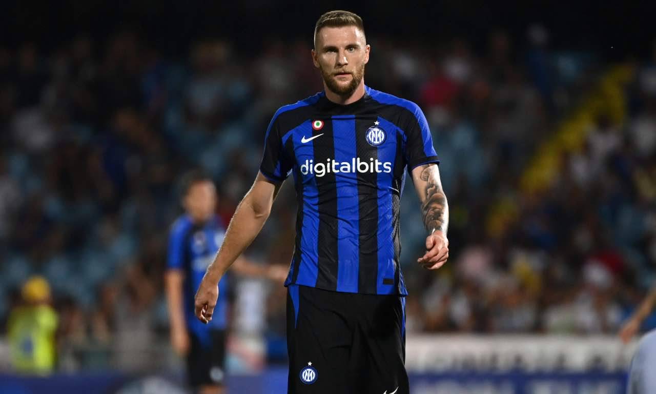 Skriniar in campo con l'Inter