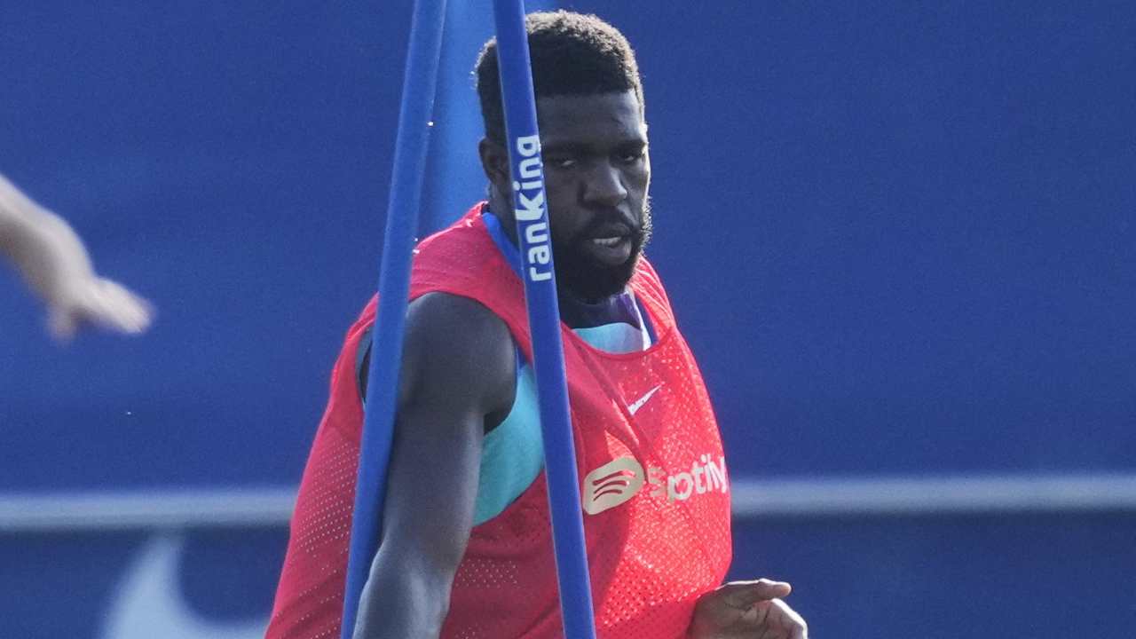 Umtiti in allenamento