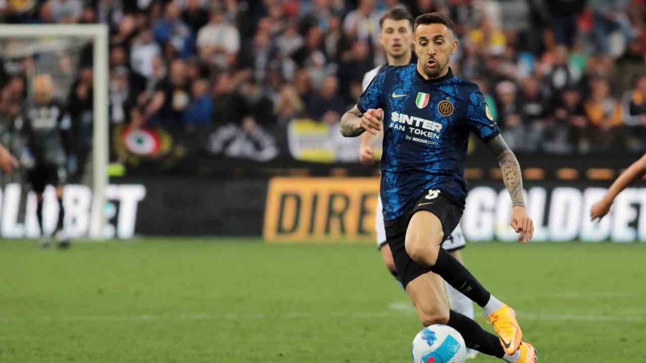 Vecino in azione con la maglia dell'Inter