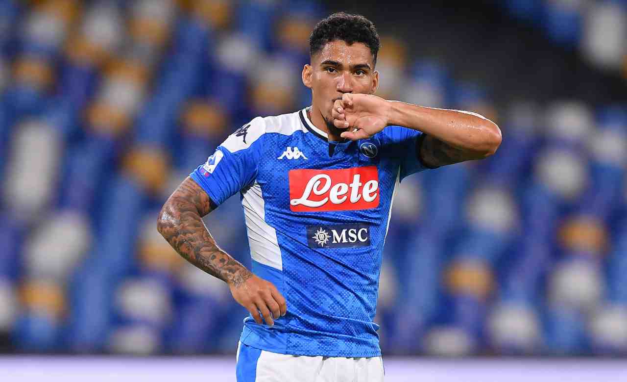 Allan con la maglia del Napoli