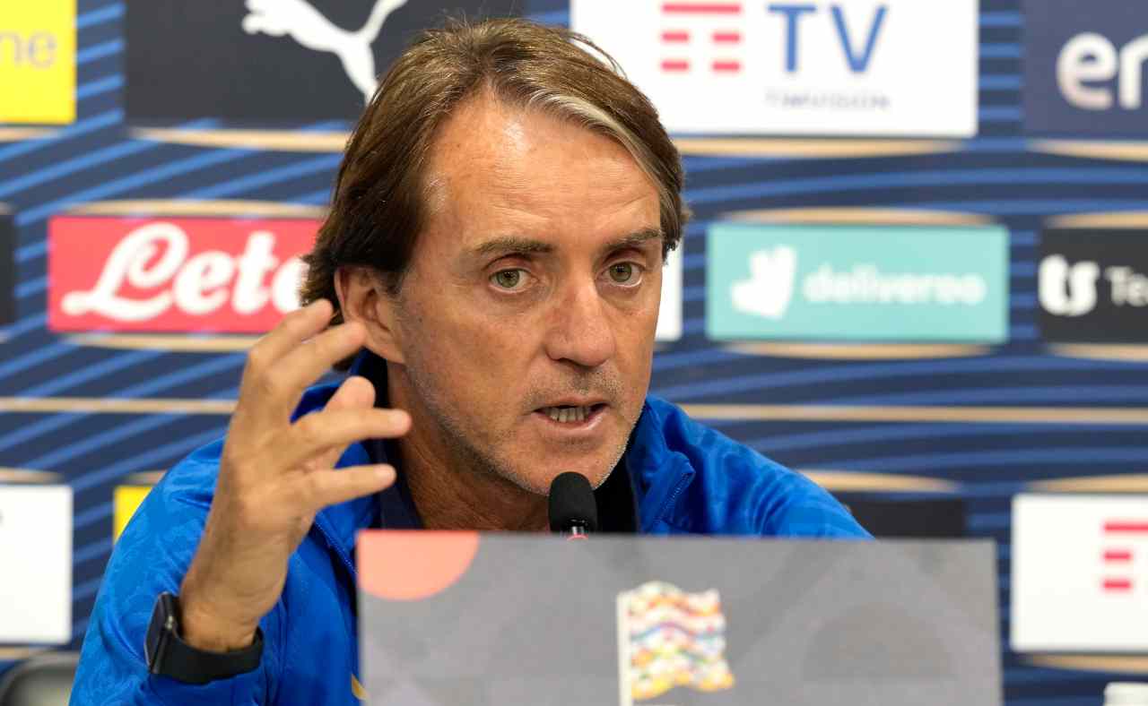 Italia, il CT Mancini in conferenza