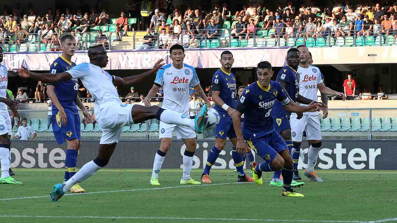 Verona-Napoli in campo