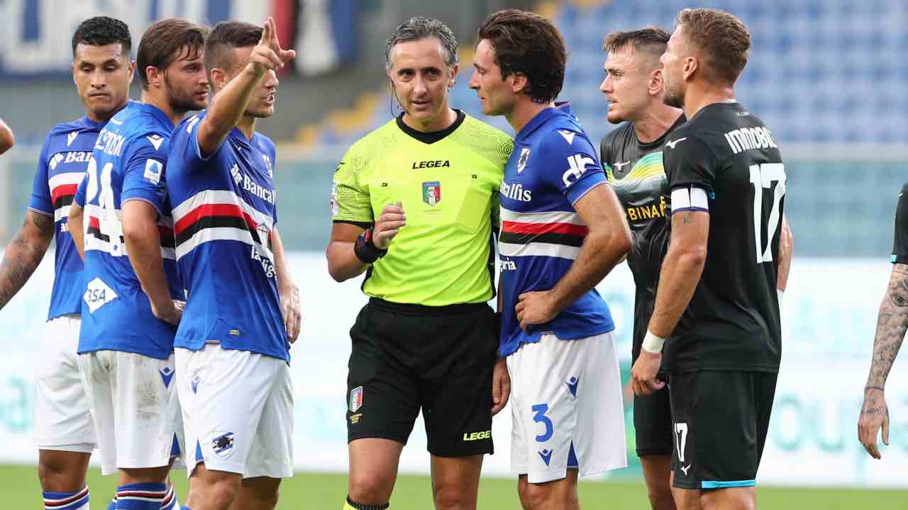 Sampdoria-Lazio in campo