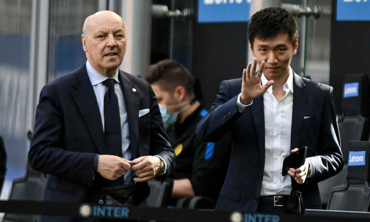 Inter, Zhang e Marotta allo stadio