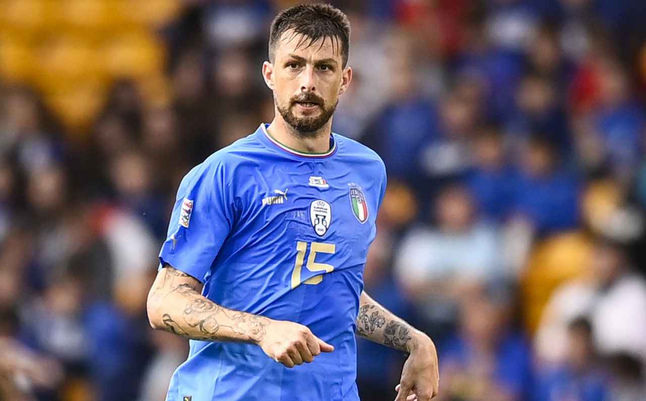 Acerbi con la maglia della Nazionale 