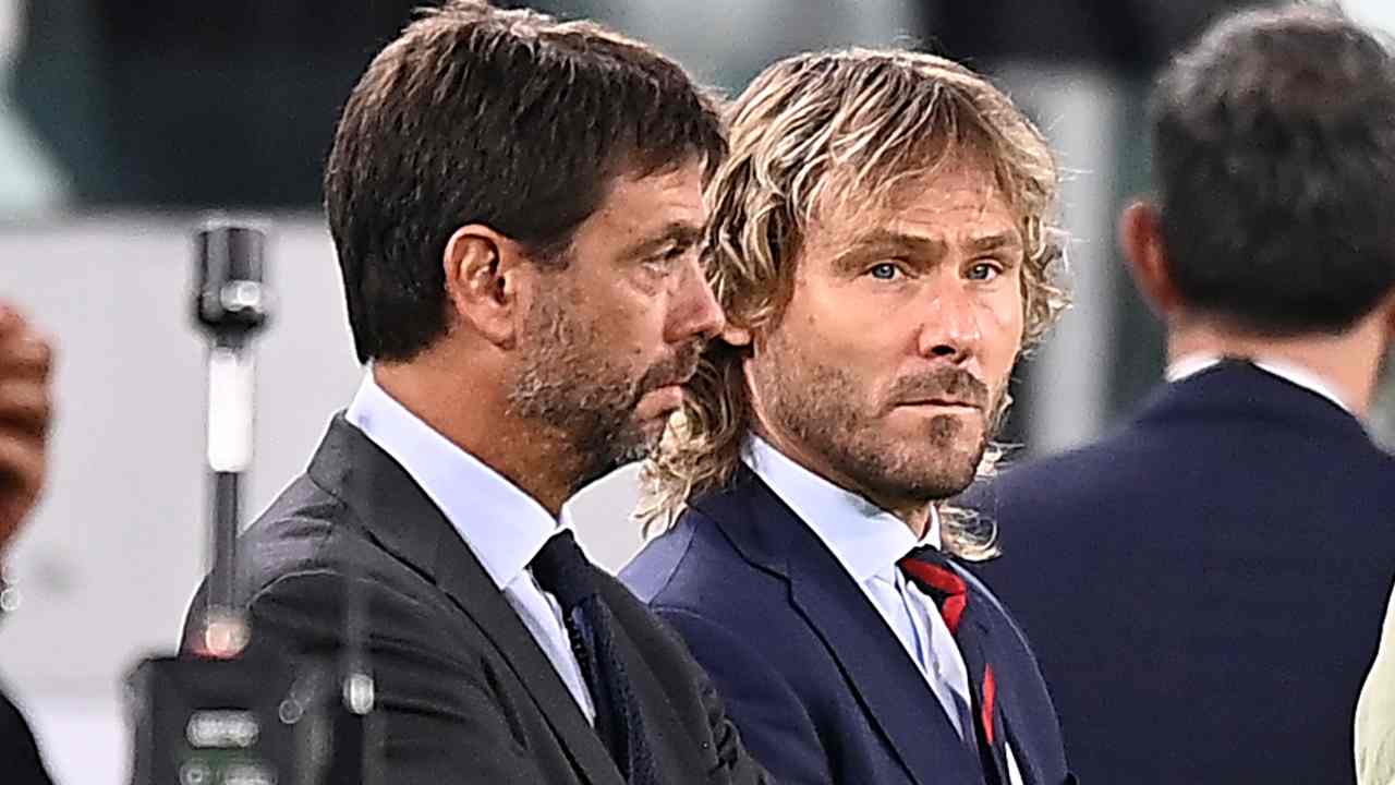 Agnelli e Nedved a bordocampo