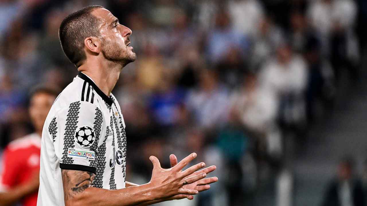 Bonucci arrabbiato in campo Juventus