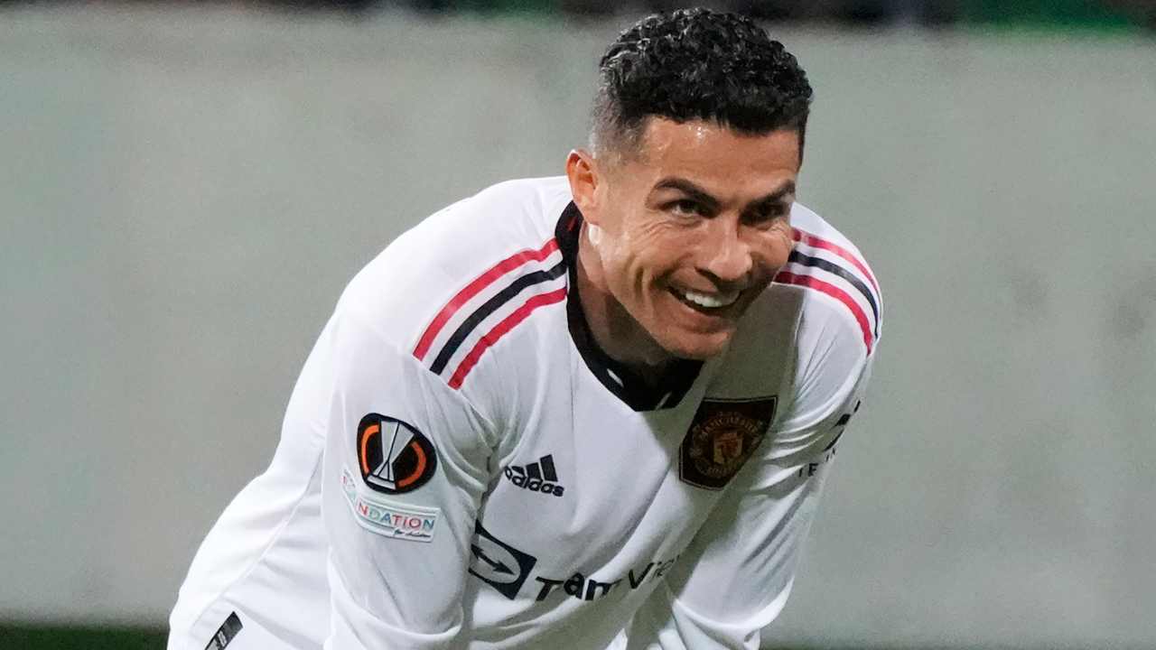 Cristiano Ronaldo sorride Manchester United 
