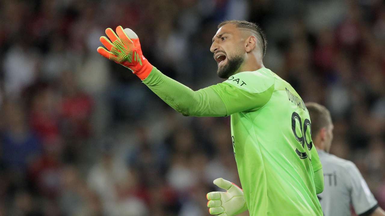 Donnarumma urla in campo PSG