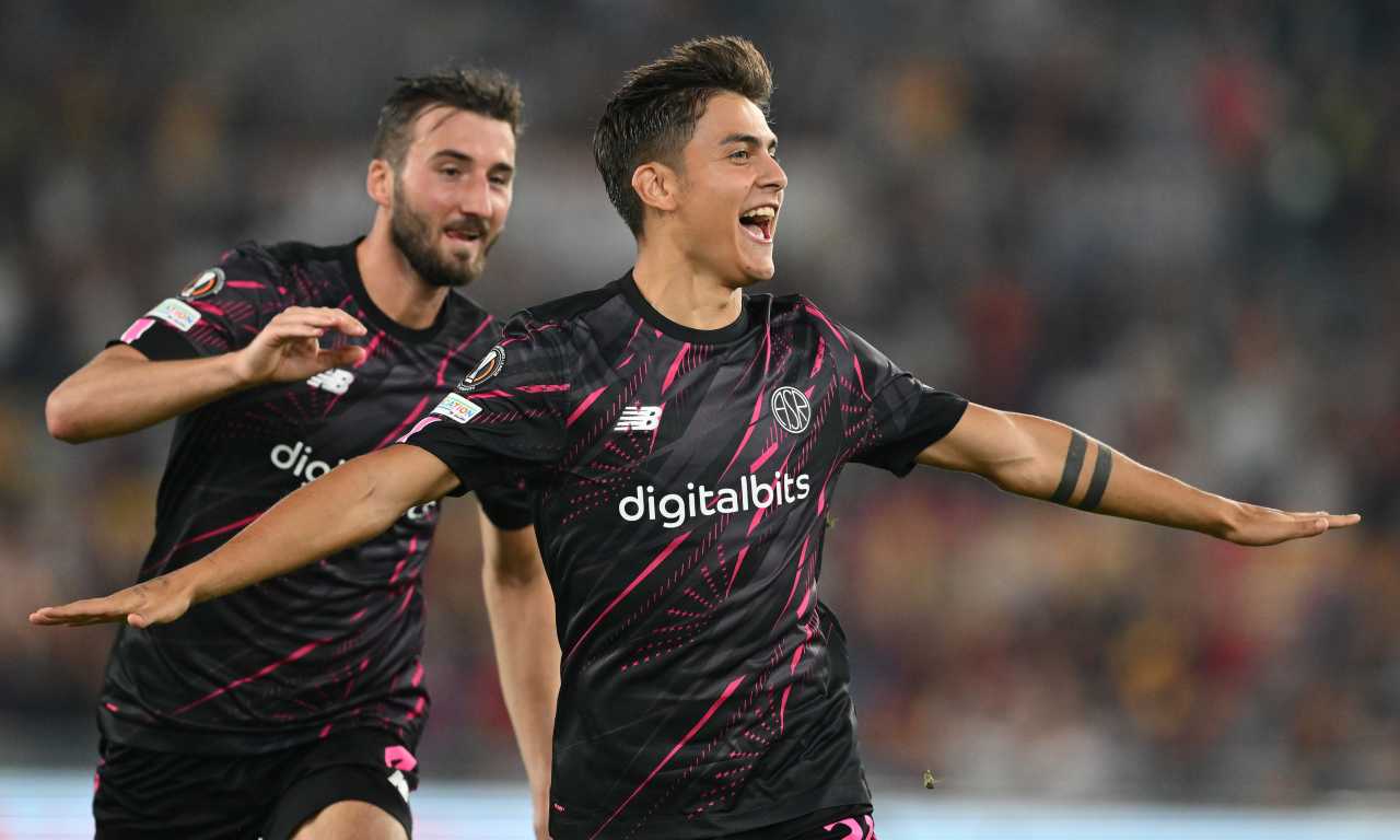 Dybala esulta con Cristante