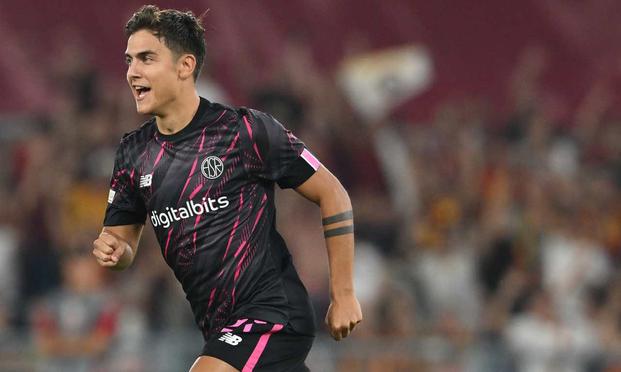 Dybala esulta con la Roma