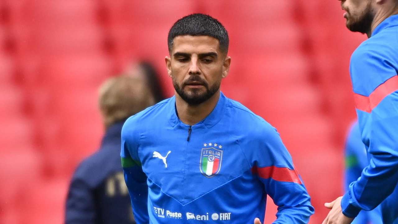 Insigne corre in campo Italia