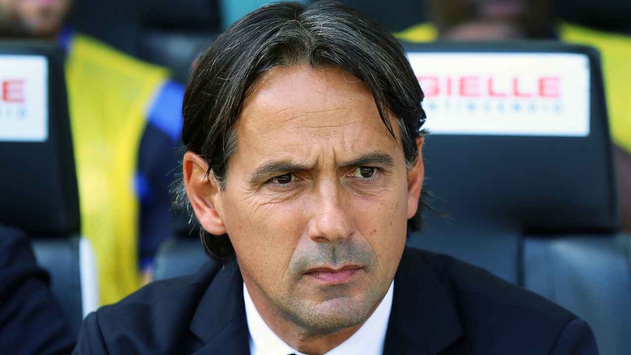 Inzaghi in panchina concentrato Inter