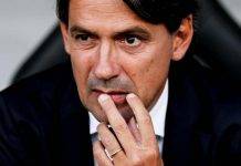 Inzaghi preoccupato in panchina Inter