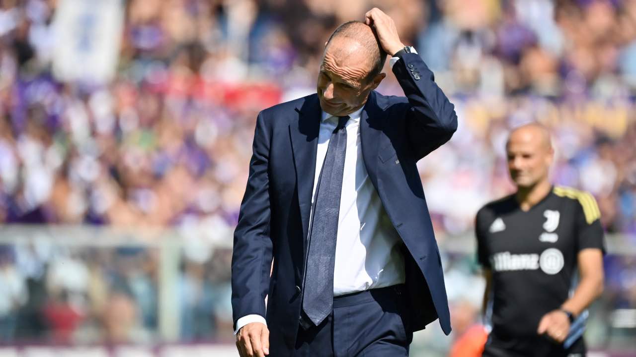 Massimiliano Allegri in campo