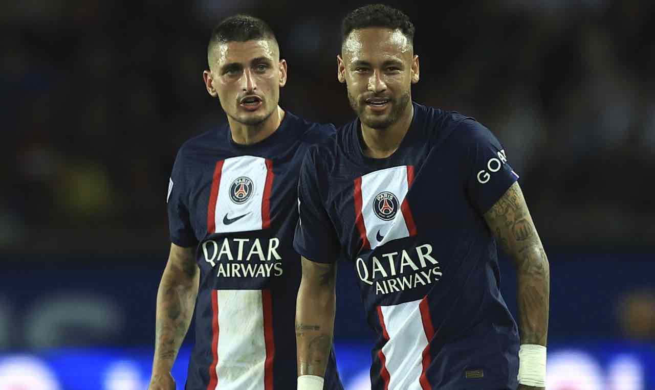 Neymar e Verratti in campo inseme