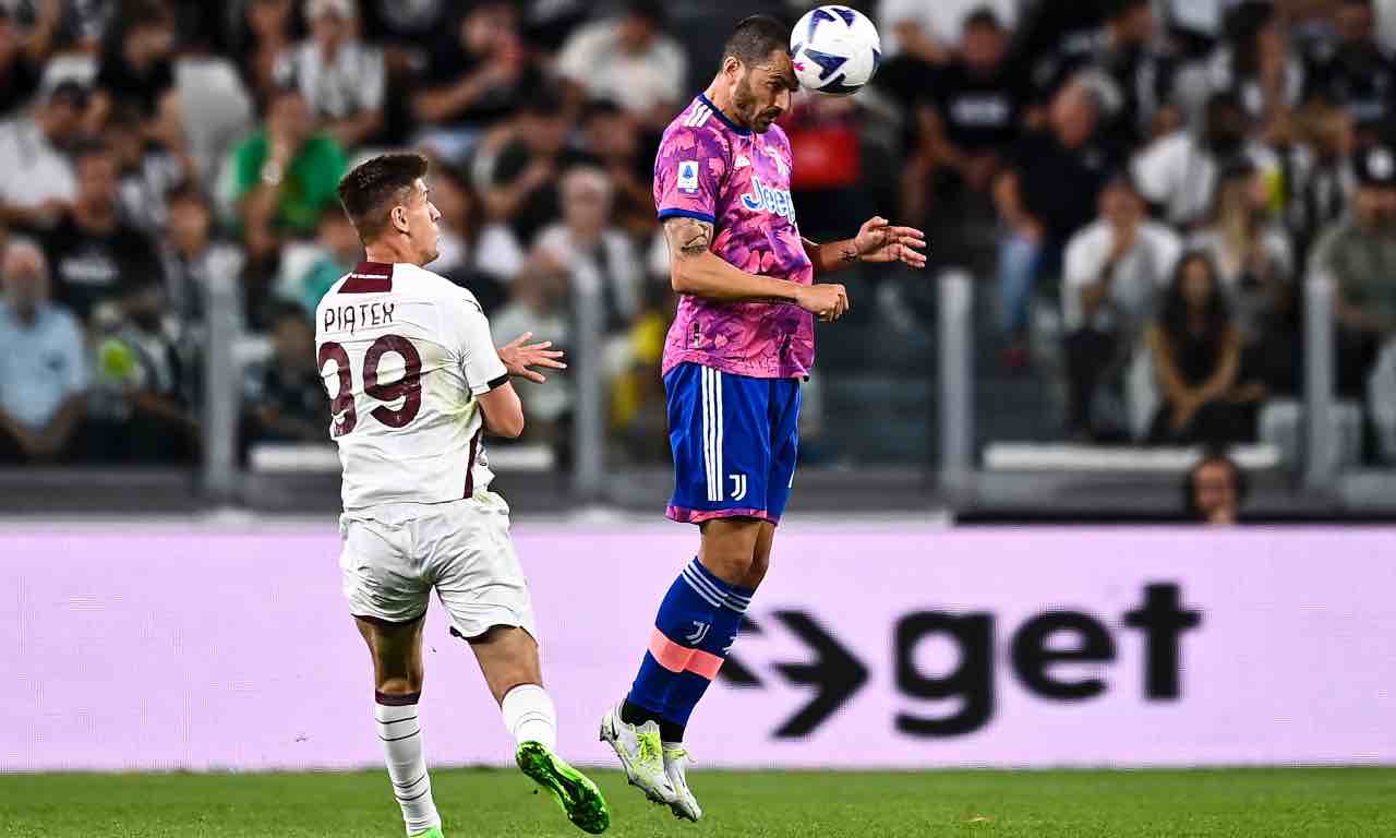 Bonucci e Piatek in Juventus-Salernitana