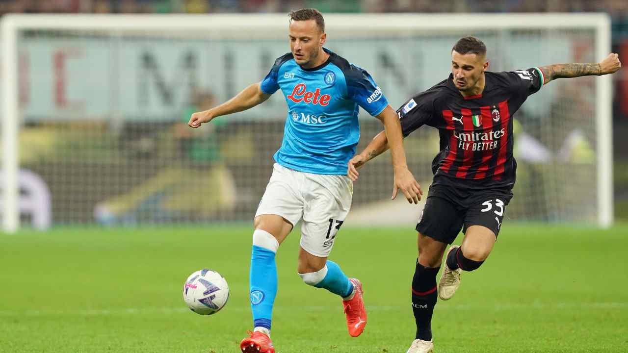 Rrahmani contro Krunic Milan-Napoli 