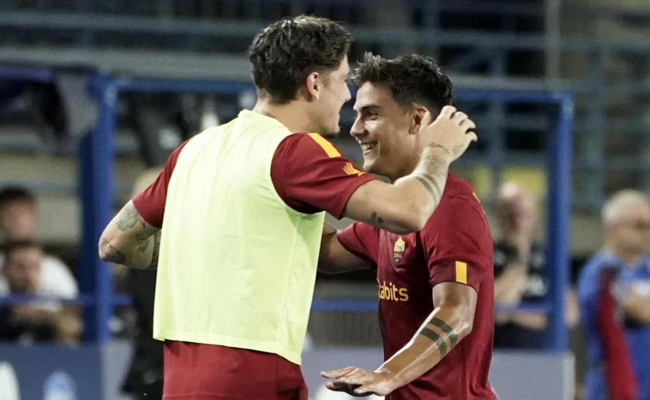 Zaniolo festeggia con Dybala 