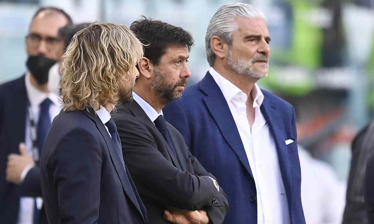 Juventus: Agnelli, Nedved e Arrivabene a bordo campo