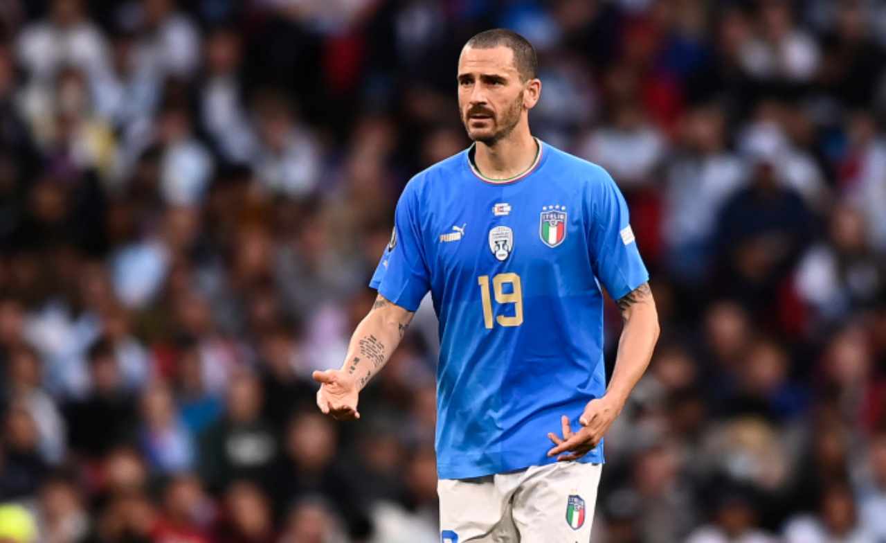 Bonucci in azione con l'Italia