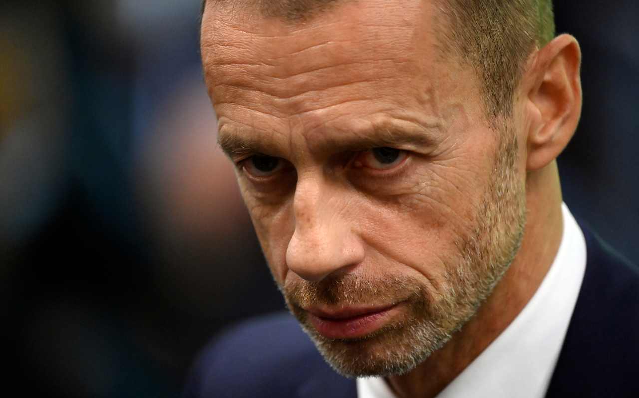 UEFA, primo piano del presidente Ceferin